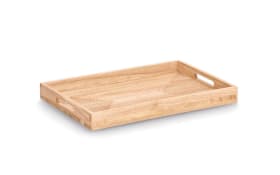 Tablett Gummibaum, natur, 45,7 x 30,5 cm