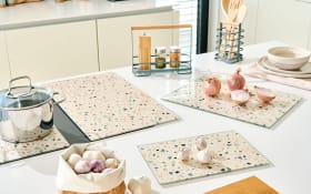 Glasschneideplatte Terrazzo, bunt, 30 x 20 cm