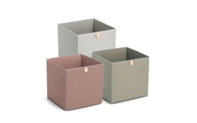Aufbewahrungsbox Vlies, mocca, 32 x 32 cm