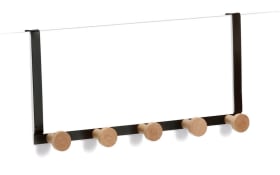 Türhänger, Holz/schwarz, 37,5 x 8 cm