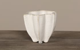 Keramik Vase in weiß, 8 cm