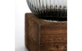 Glasvase/Windlicht, grau/braun, 12 x 31 cm