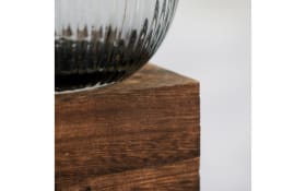 Glasvase/Windlicht, grau/braun, 12 x 31 cm