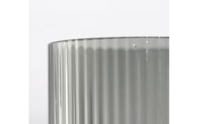 Glasvase/Windlicht, grau/braun, 12 x 31 cm