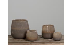 Glasvase, braun, 12 cm 