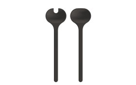 Salatbesteck Silueta, black, 2-teilig
