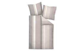 Feinbiber Bettwäsche Davos, taupe, 155 x 220 cm