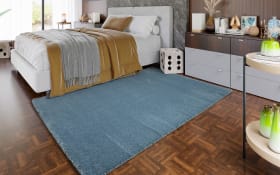 Teppich Kristall Uni, blau, 200 x 290 cm
