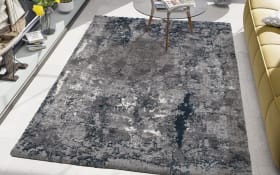 Teppich Starlight Echo, grau/petrol, 200 x 290 cm