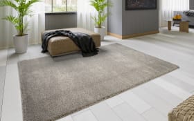 Teppich Kristall Uni, hellbraun, 140 x 200 cm