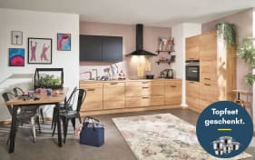 Einbauküche Stadum/Torna, Eiche Sierra Nachbildung, inkl. Elektrogeräte 