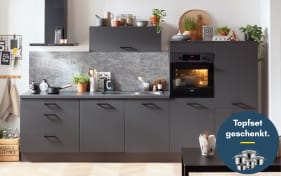 Einbauküche IP1200, graphit, inkl. Privileg Elektrogeräte