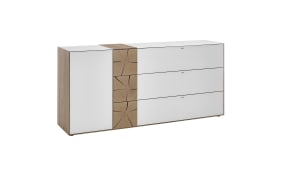 Sideboard Caya, weiß/Kerneiche Umato, inkl. Softclose Funktion 
