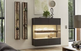 Sideboard Runa, Kerneiche natur/anthrazit