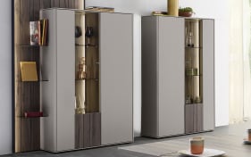 Highboard Audra, Altholzbuche/sand, links