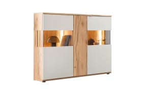 Highboard Bergen, Balkenbuche/weiß, inkl. Apothekerauszug