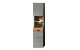 Vitrine Ina, schilfgrün/Artisan Eiche, 45 cm