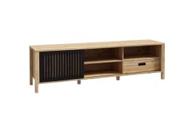 TV-Unterschrank Jytana, Mauvelle Eiche-Nachbildung/schwarz
