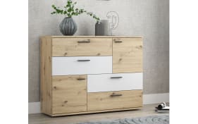 Kommode Skive, Artisan Eiche-Nachbildung/hellgrau