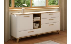 Sideboard Wardiol, Artisan Eiche-Nachbildung/weiß, 169,7 cm