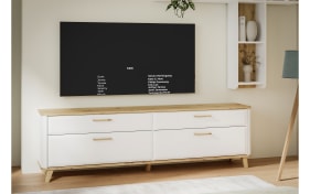 TV-Unterschrank Wardiol, Artisan Eiche-Nachbildung/weiß, 209,7 cm