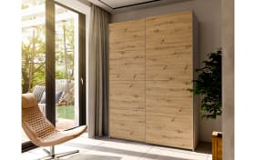 Kleiderschrank Schach & Matt 2, weiß/Artisan Eiche-Nachbildung, 150,1 cm