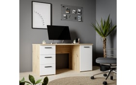 Schreibtisch Net307, Artisan Eiche Nachbildung/weiß