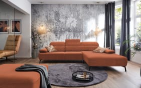 Wohnlandschaft Bonito, rostfarbig, inkl. Funktionen