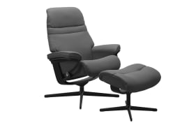 Ruhesessel Sunrise M, grau, inkl. Hocker
