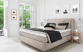Boxspringbett Brillant, creme, 180 x 200 cm