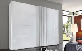 Schwebetürenschrank Tegio, weiß, 320 x 233 cm