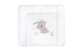 Wickelauflage Softy, blau und weiß mit Motiv Koalas, 85 x 75 cm