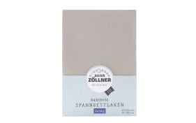 Jersey Spannbettlaken, taupe, für Babymatratzen 60 x 120 cm bis 70 x 140 cm