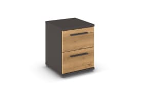 Nachtkonsole Kosi Plus, Asteiche-Nachbildung/graphit