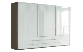 Kleiderschrank Loft, weiß/havanna Dekor, 300 x 216 cm