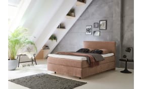 Boxspringbett OC-BX23163, teracotta, 140 x 200 cm