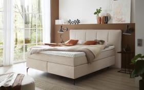 Boxspringbett Somo, creme, 180 x 200 cm, Härtegrad 2/3