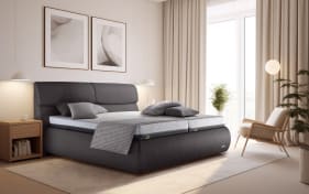 Polsterbett Dunlopillo Select, anthrazit, 180 x 200 cm, inkl. Kopf- und Fußteilverstellung