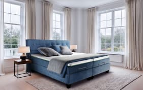 Boxspringbett Dunlopillo Superior, blau, 180 x 200 cm