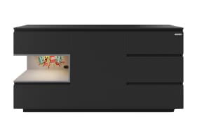 Minecraft Sideboard, schwarz carbon Nachbildung/grau