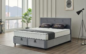 Polsterbett Almila, grau, 180 x 200 cm