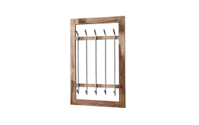 Wandgarderobe Yoga, massives Shishamholz 