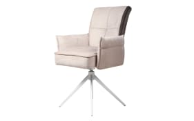 Armlehnenstuhl Ruben S, creme/braun