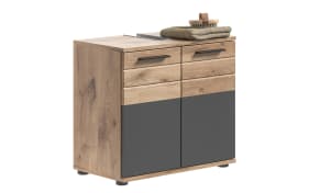 Waschbeckenunterschrank Mason, Nox Oak Nachbildung/basaltfarbig