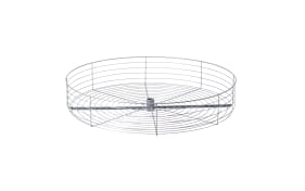 Drehkorb für Jutzler-Schränke, chromfarbig, Durchmesser 83 cm