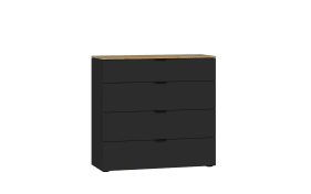 Kommode, novaschwarz/Eichenstruktur Nachbildung, Breite 90 cm
