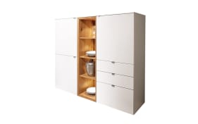 Highboard Andiamo Home, weiß/Eiche rustico