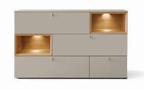 Sideboard Andiamo, steingrau/Eiche rustico