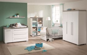 Babyzimmer Kira, kreideweiß/Eiche Nautik-Nachbildung