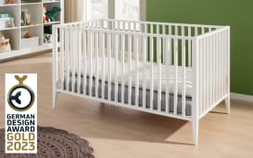 Babybett Felie, kreideweiß, Ausgezeichnet mit dem German Design Award 2023 in Gold